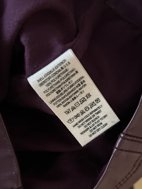 Free People Modern Femme Plum Purple Vegan Leather Mini Skirt SZ 2 - Picture 9 of 10